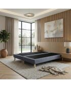 Base imbottita con doghe fisse, letto rigido, supporto ottimale, blu - 160x200 cm