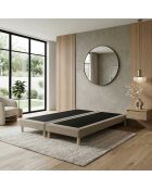 Base imbottita con doghe fisse, letto rigido, supporto ottimale, tortora - 180x200 cm