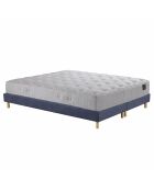 Ensemble matelas ressorts ensachés Comète H27 cm, sommier bleu - 160x200 cm