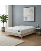Juego de colchones con somier de espuma viscoelástica Artemis 2, relleno de cachemir, 26 cm de alto, somier beige, 140 x 200 cm