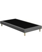 Base imbottita con doghe fisse, letto rigido, supporto ottimale, grigio scuro - 90x200 cm