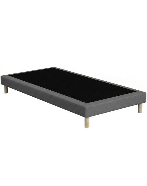Base imbottita con doghe fisse, letto rigido, supporto ottimale, grigio scuro - 90x200 cm