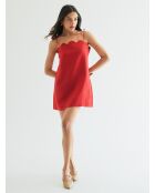 Rotes Leinenkleid Zoe