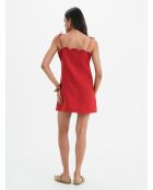 Rotes Leinenkleid Zoe