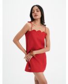 Rotes Leinenkleid Zoe
