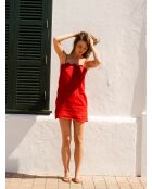 Rotes Leinenkleid Zoe