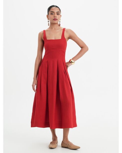 Rotes Leinenkleid Celeste