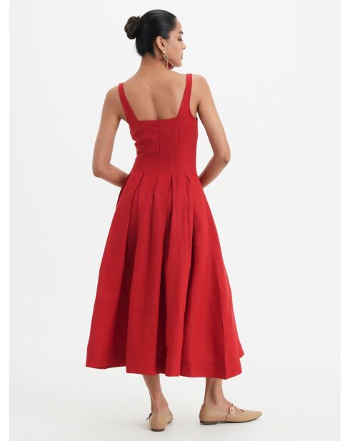 Rotes Leinenkleid Celeste