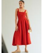 Rotes Leinenkleid Celeste