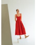 Rotes Leinenkleid Celeste