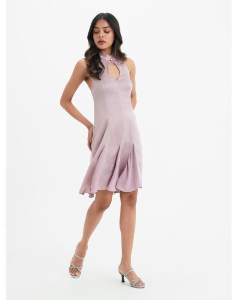 Rosafarbenes Leinenkleid Delphine