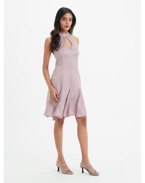 Rosafarbenes Leinenkleid Delphine