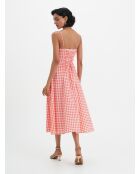 Mila ginchy koraalkleurige katoenen jurk