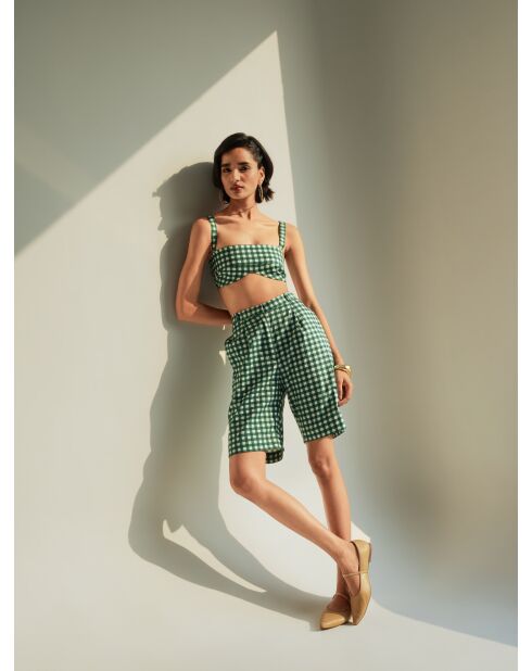 Baumwollshorts Lou in Vichy-Pin