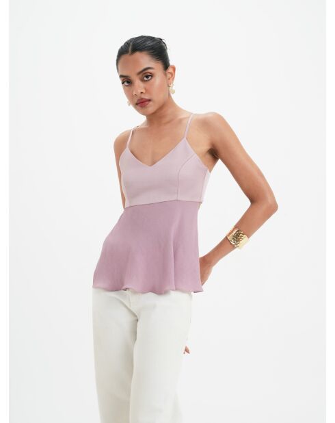 Roze linnen top Elise