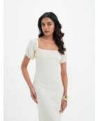 Baumwollkleid Anais in Butter