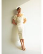 Baumwollkleid Anais in Butter