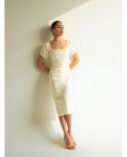 Baumwollkleid Anais in Butter