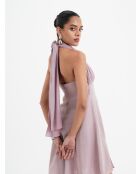 Rosafarbenes Leinenkleid Noeme