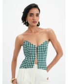 Top en coton Adele vichy pin