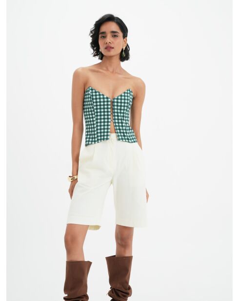 Top en coton Adele vichy pin