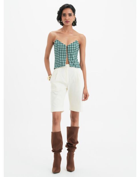Top en coton Adele vichy pin