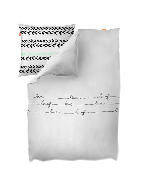Housse de couette Live blanche
