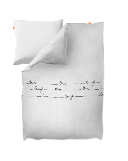 Housse de couette Live blanche