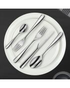 Set de 6 fourchettes gateau Alpha argentée - 20.4 x16.8 x15.5 cm