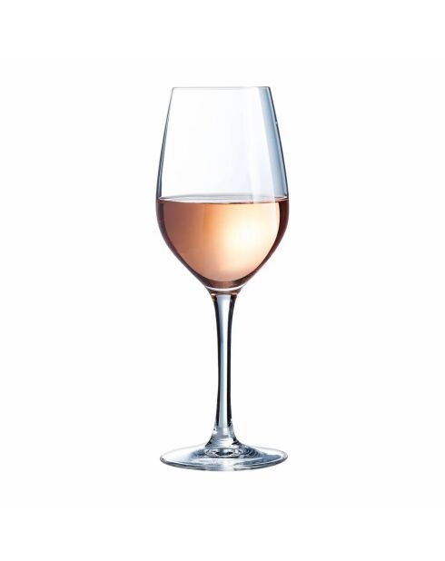 Lot de 12 verres à pied Sens argentée - 35cl