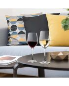 Lot de 12 verres à pied Sens argentée - 35cl