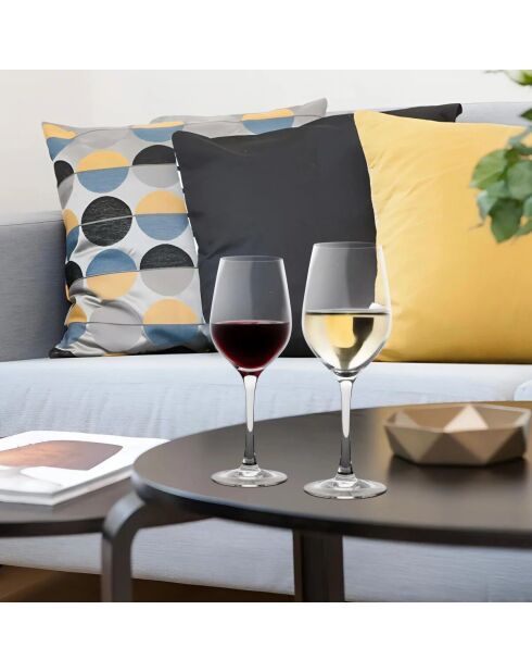 Lot de 12 verres à pied Sens argentée - 45cl