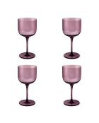 Lot de 4 verres à pied Eyden rose - 26 cl