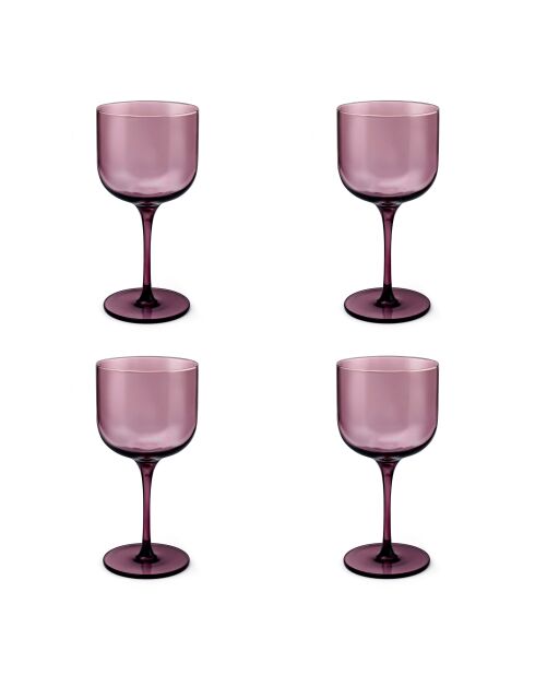 Lot de 4 verres à pied Eyden rose - 26 cl