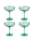 Lot de 4 coupes à champagne Eyden vert - 17cl