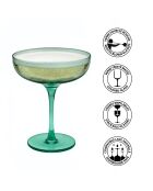 Lot de 4 coupes à champagne Eyden vert - 17cl