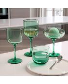 Lot de 4 coupes à champagne Eyden vert - 17cl