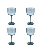 Lot de 4 verres à pied Eyden bleu - 26cl
