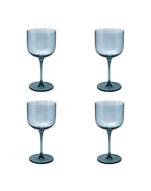 Lot de 4 verres à pied Eyden bleu - 26cl