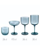 Lot de 4 verres à pied Eyden bleu - 26cl