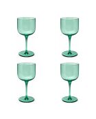 Lot de 4 verres à pied Eyden vert - 26cl