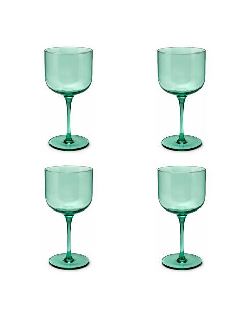 Lot de 4 verres à pied Eyden vert - 26cl