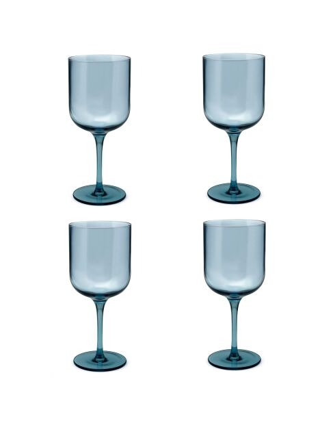 Set di 4 bicchieri blu con stelo Eyden - 35cl
