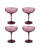 Set mit 4 rosafarbenen Eyden Champagnergläsern - 17 cl