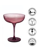 Set mit 4 rosafarbenen Eyden Champagnergläsern - 17 cl