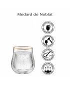 Lot de 6 gobelets Altesse transparent/doré - 35cl