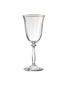 Lot de 6 verres à pied Altesse transparent/doré - 35cl