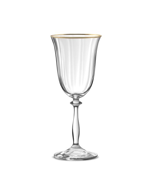 Lot de 6 verres à pied Altesse transparent/doré - 35cl