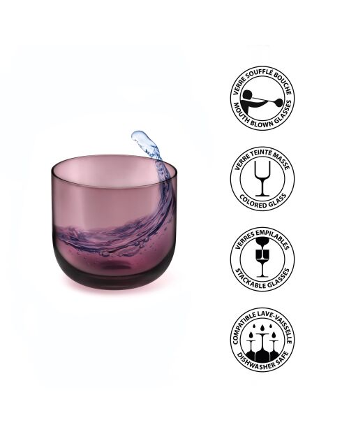 Lot de 4 gobelets Eyden rose - 26 cl