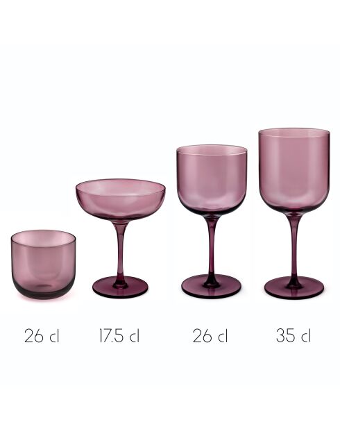 Lot de 4 gobelets Eyden rose - 26 cl